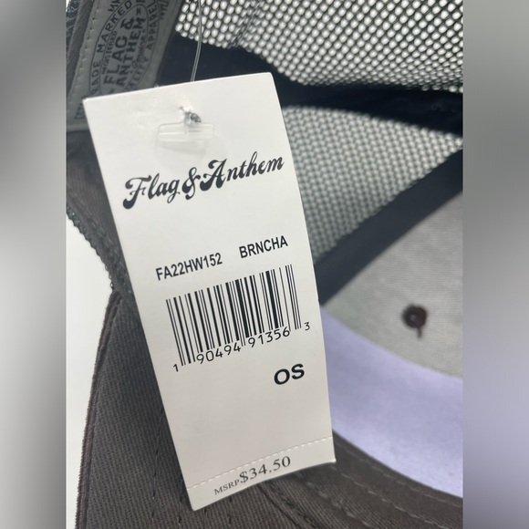 Authentic Flag & Anthem Corduroy & Mesh Hat Embroidered Mountains & Sunset Cap - Picture 9 of 9